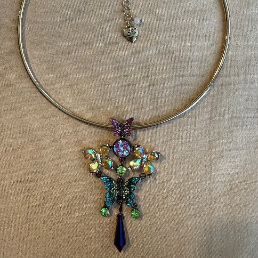 Butterfly Dreams Pendant Collar Necklace
